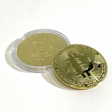 비트코인 기념주화 모형 장식 3종 1+1(Araium), 골드