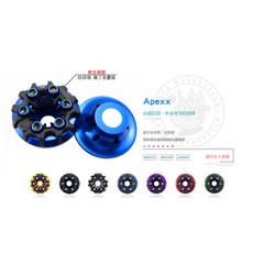 APEXX 鋁合金 前叉防倒球 車身防倒球 防摔球 終身保固, 藍色