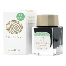 세일러 만년필 만년필용 병잉크 SHIKIORI -사계직- 풀놀이 사사부네 염료 20ml 13-1008-234