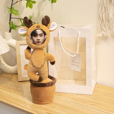 저스트조이 얼굴인형제작 프린팅 DIY 봉제 포토인형, 1개, 선물 상자 + 작은 사슴, 1cm