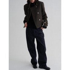 8 seconds 패딩 안감 더블 버튼 자켓 재킷 - 브라운 255318