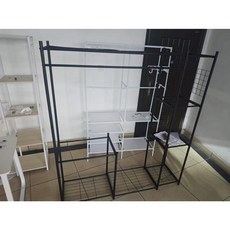 옷걸이 행거 스탠드 철제 행거, 1개, 흰색 150x40x170cm