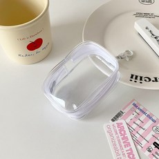 多彩選擇高透立體PVC遛娃包公仔娃娃外出展示包學生手辦曬娃包包, 白色（含掛件）, 1個