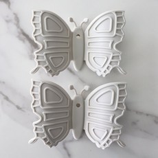 (국산) 체리하우스 실리콘 나비 냄비 손잡이 (자석) 2p, 라이트그레이 2P, 1세트