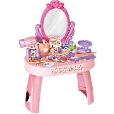 公主化妝台扮家家酒(冰雪化妝台 女孩梳妝玩具 公主梳妝檯 化妝台 家家酒 女孩玩具 裝扮玩具 公主美妝台), 冰雪粉30PCS