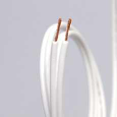 VFF 0.75sq X 2C 백색 전선 케이블 1M 연선 220V 2P 조명 연장선 연장전선, 1개