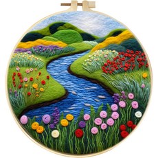 사르부터 바늘 펠트 키트 DIY 울 스타러 자수 선물용 홈 데코레이션에 적합한 초보자용 (별과 태양)