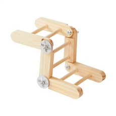 나무로 새 사다리 장식대 앵무새 씹는 놀이용 등반 운동 정신 자극 케이지, 1개, 기본