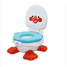 [宅大網] 175317 6810型 馬桶 坐便器 鴨子 便盆 小鴨 幼兒 學習馬桶 嬰幼童 共 藍 橘 兩款可選, 藍色、橘色