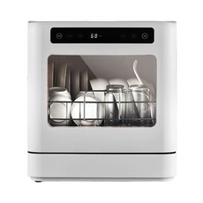 【tounichi 東日】洗碗機 全自動台式洗碗機 免安裝 小型家用碗機 高壓噴淋 智能烘乾 節能靜音 高溫消毒, 白色