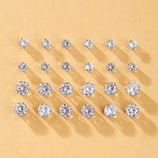 nyu . nyu 925純銀 鋯石耳環 6mm 24入組