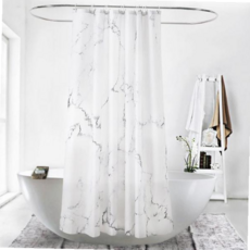 패브릭 마블 대리석 방수 샤워커튼 욕실, M(180x180)