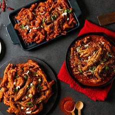 매콤한 국내산 닭발 4종 통뼈 튤립 무뼈 국물, 01. 직화통뼈닭발 300g