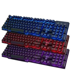 게이밍 키보드 무선 백라이트 키보드 저소음, 3색