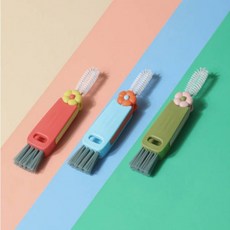 프라픽 3in1 플라워 컵 뚜껑 브러쉬 텀블러 젖병, 1개, 레드