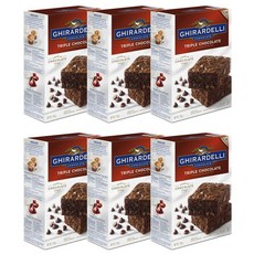 Ghirardelli 기라델리 트리플 초콜릿 브라우니 믹스 2.26kg, 6개