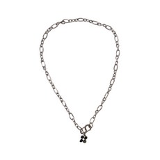 HIGH SCHOOL DISCO 앞잠금 로고 볼드 체인 목걸이