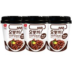 요뽀끼 짜장떡볶이 120g 국민 간식 캠핑 여행, 3개