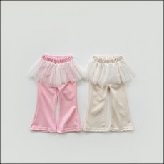 WSB 발레복 감성 사랑스러운 튜튜 부츠컷팬츠 (5~17호)