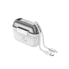 Choetech B812 30W 雙線自帶線行動電源 適用蘋果安卓, 銀色