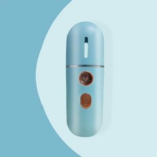 미니찜기 미니 휴대용 가습기 나노 페이셜 스티머 장치 미용 스프레이 수화 콜드 USB 충전식, [02] Blue