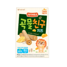 아이배냇 곡물친구, 치즈, 40g, 4개