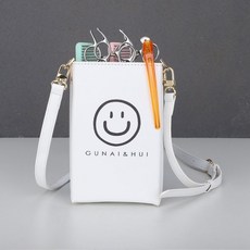 桃園出貨 美髮剪刀包 髮型師專用高級工具收納包 時尚潮流剪髮理髮包 專業美髮師挎包, 1個, 笑臉白色, 笑臉白色