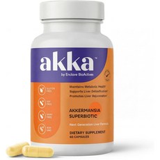 AKKA Akkermansia 프로바이오틱스 간 청정 디톡스 및 리페어 - 간 건강 보충제, 2개, 60정