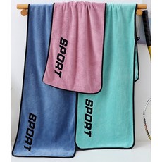 고급극세사 부드러운 헬스운동 스포츠 타월 30 x 110 cm, 3개, 블루민트핑크