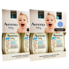 Aveeno baby 艾惟諾 嬰兒沐浴洗髮露 燕麥 溫和滋潤 洗髮沐浴二合一, 4個, 532ml