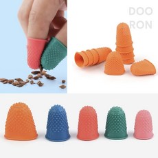 두론샵 손가락 골무 돌기형 고무 손가락장갑 보호캡 씌우개, 그린