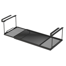 싱크대 정리선반 싱크대 확장 수납랙 길이조절 주방정리용, 블랙, 1개