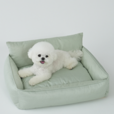 강아지 방석 솜 쿠션 분리세탁 가능 미끄럼방지 애견 침대 강아지 고이 겸용 포근한 반려동물 펫방석, 그린, 1개