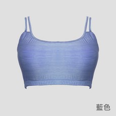 慕奶衣【602】無鋼圈 膠原蛋白布料 超舒適 零著感 內衣 新款推薦, 1個, 藍色,XL36-38