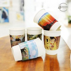 다방몰 명화 랜덤 24종 12/16oz 컵홀더, 1개, 500개입