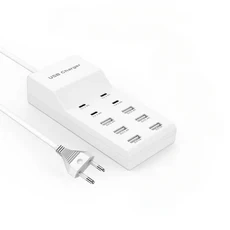 멀티포트 USB 충전기 50W PD 타입 C 고속 퀵 월 허브 어댑터 모바일 폰 EU UK 플러그, 02 6U4C EU Plug, 05 6U4C EU Plug