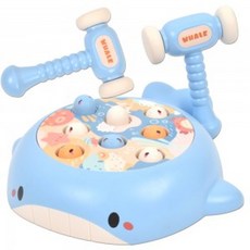 블루 blue q221 오락 잡기 두더지 망치놀이 아기고래 게임 JWFHP6BP, 파랑, 1개