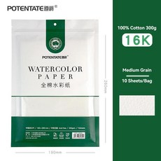 장 수채화 엽서용지 아티스트급 페인팅 블랭크 종이 코튼 박스 여행 스케치 미술, 1개, 3. 10Pcs 16K Medium