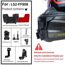 호환LS2 헬멧 맞춤형 MX701 436 FF370 352 800 801 802 805 811 903 GoPro Hero10 Insta360 X2 3 DJI 액세, 07 For Ls2-FF808