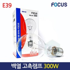 포커스 고촉램프 백열전구 300W E39 (TN300-C) 투명타입, 전구색, 1개