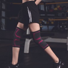 크로스핏 클라이밍 등산 런닝 무릎관절보호 압박 아대, M (일반여성용)레드, 1개