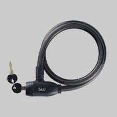 삼천리 자전거 자물쇠 열쇠 SL110 와이어 중 (900mm), 블랙, 1개