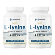 마이크로인그리디언트 퓨어 라이신 엘 L lysine 200mg 300캡슐 2개