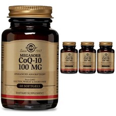 SOLGAR Megasorb輔酶Q10軟膠囊 100mg, 60顆, 4罐