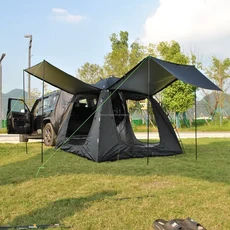 캠핑용 텐트 야외용 6인용 자동차 캠핑 게이트 캐노피로 간편하게 설치, KhaKi