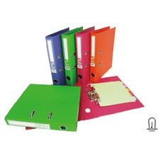 同春 TON CHUNG 繽紛布紋系列 A4二孔拱型夾 80mm (F6685S), 橘色, 1個