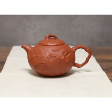 【樂陶軒】優秀陶手 隱龍供春 壺 原礦紅泥 壺身肌理斑駁 宜興紫砂壺 約200cc, 1個