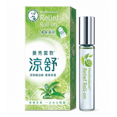 MENTHOLATUM 曼秀雷敦曼秀雷敦涼舒薄荷精油棒鼻吸式 天然薄荷 清涼提神 涼舒薄荷滾珠精油棒持久清涼感的薄荷, 1個, 滾珠精油棒-青檸茶香*7.2ml