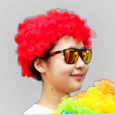 행사용 사진관 가발머리 레드 가발, 본상품
