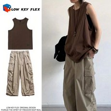 日系復古基礎款背心男寬鬆純色無袖打底汗衫兩件裝/單件夏天套裝